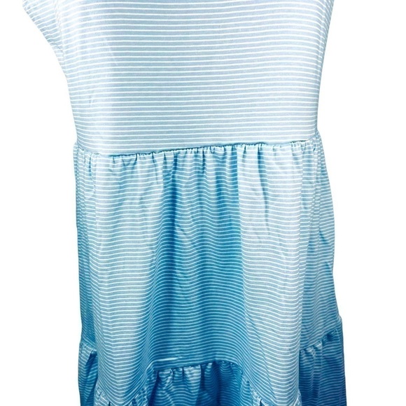 LOVE,FIRE baby doll dress tiered sleeveless a-line striped blue white size XL - Picture 7 of 15